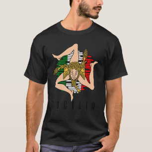 Sicilia Flag Sicily Palermo Italy T-Shirt