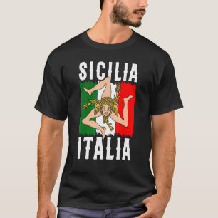 Sicilia Flag Sicily Palermo Italy T-Shirt