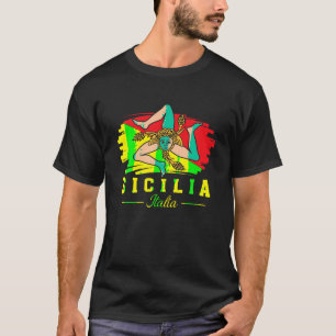 Sicilia Italia Flag Of Sicily Proud Italian Sicili T-Shirt