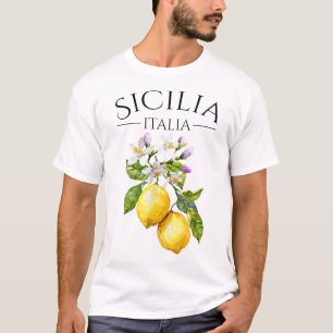 Sicilia Italian Souvenir Italy Lemons T-Shirt