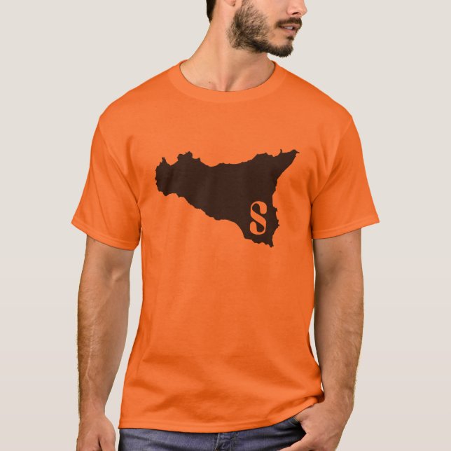 Sicilia orange and black T-Shirt (Front)