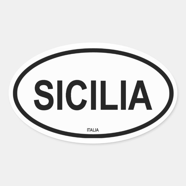 SICILIA OVAL STICKER (Front)