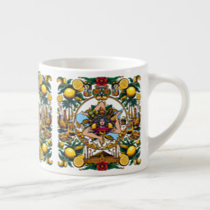 Sicilia Sicilian Trinacria Espresso Cup