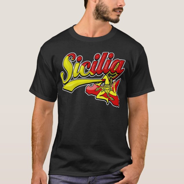 Sicilia Sicilian Trinacria  T-Shirt (Front)