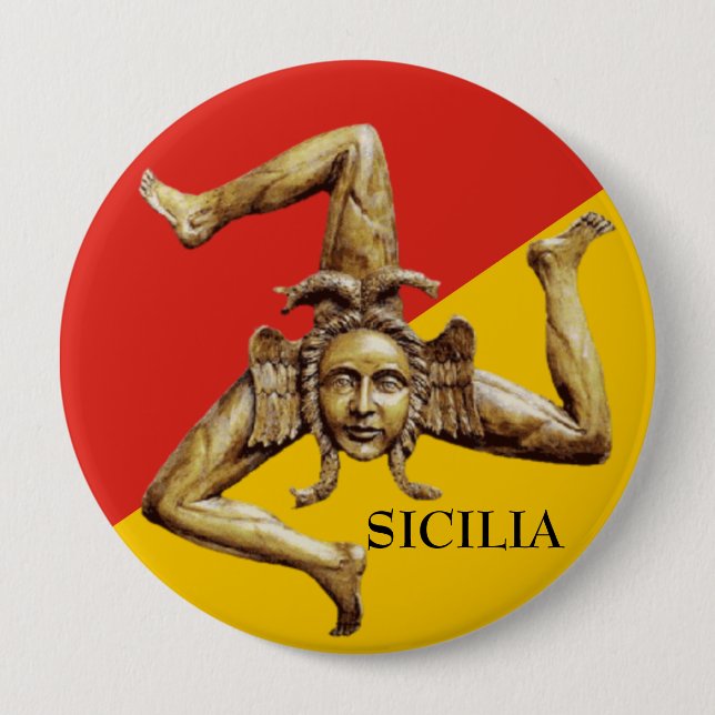 Sicilia (Sicily)  10 Cm Round Badge (Front)