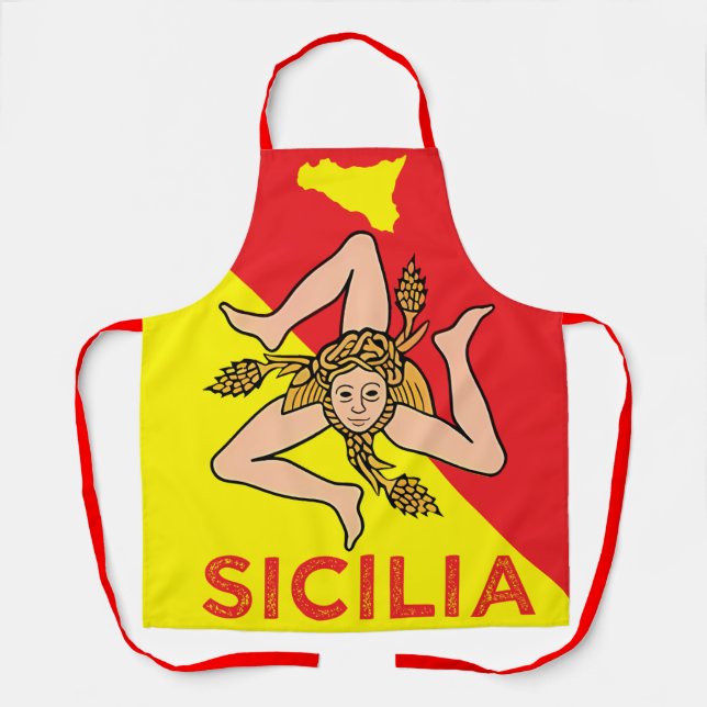 Sicilia Sicily All-Over Print Apron (Front)