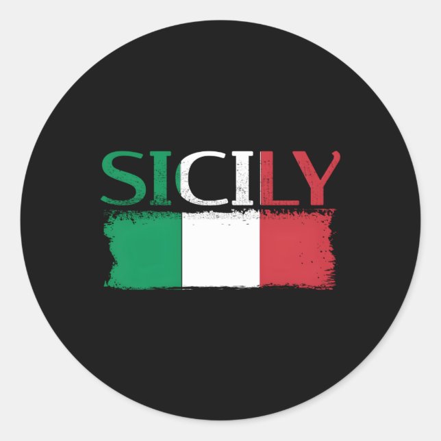 Sicilia Sicily Italy Europe Vacation Travel Classic Round Sticker (Front)