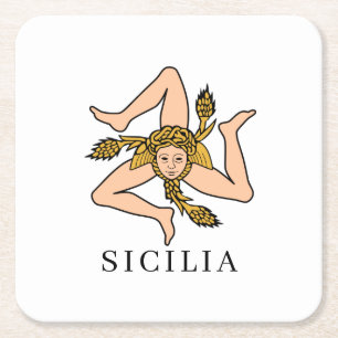Sicilia Square Paper Coaster