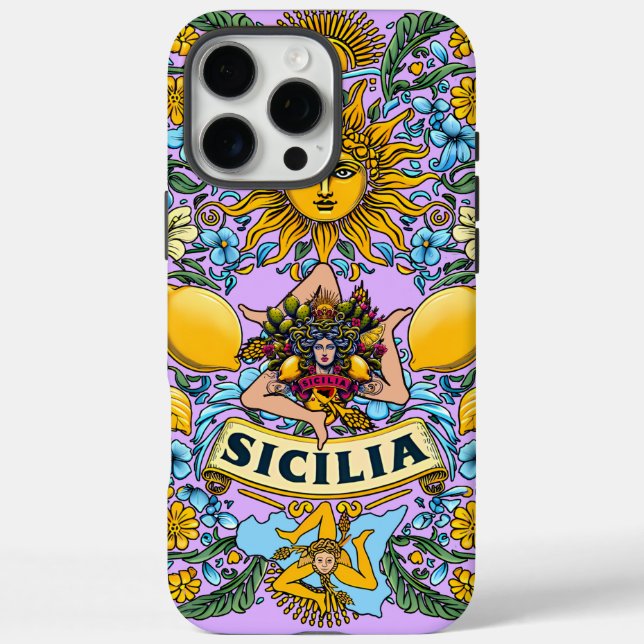 Sicilia Trinacria iPhone 16 Pro Max case  (Back)