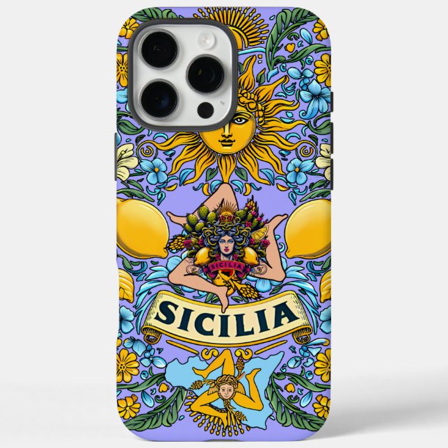 Sicilia Trinacria iPhone 16 Pro Max case  (Back)