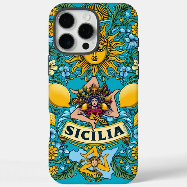 Sicilia Trinacria iPhone 16 Pro Max case  (Back)