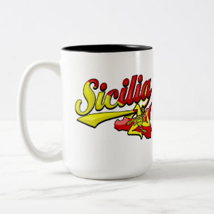 Sicilia Trinacria  Two-Tone Coffee Mug