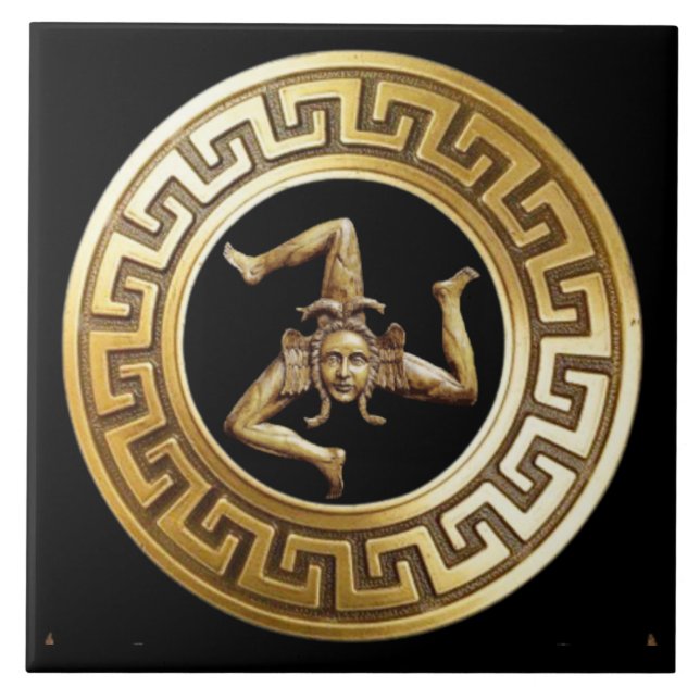 Sicilia Trinacria Wall Tile (Front)