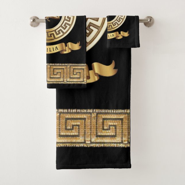 Sicilia (with Trinacria) symbol Bath Towel Set (Insitu)