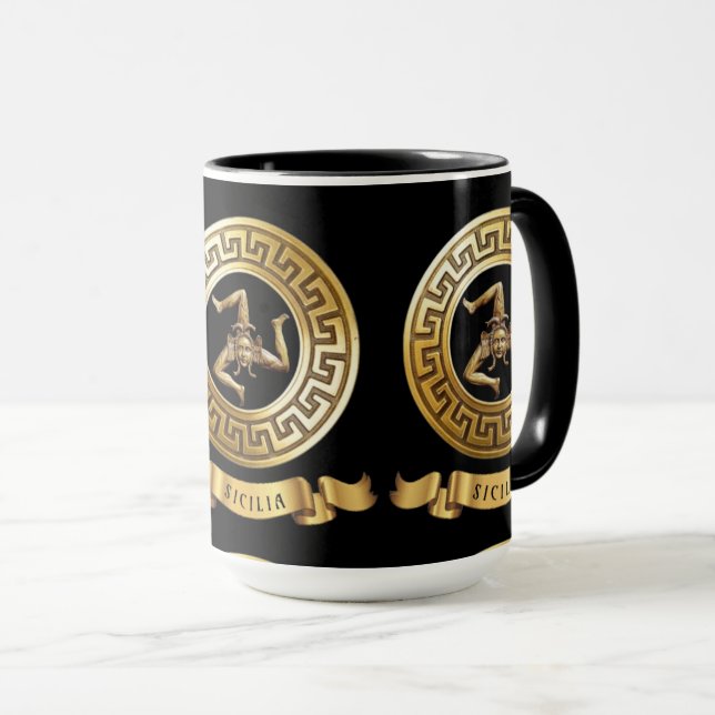 Sicilia (with Trinacria symbol)  Mug (Front Right)