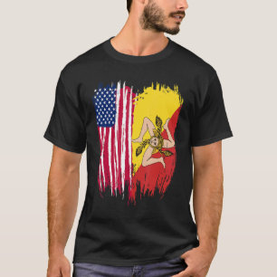 Sicilian American Flag Sicily T-Shirt