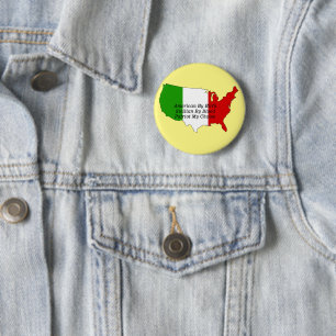 Sicilian American Italian Patriot USA Map 6 Cm Round Badge