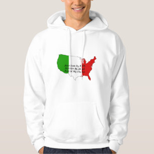 Sicilian American Italian Patriot USA Map  Hoodie