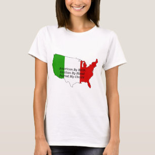 Sicilian American Italian Patriot USA Map  T-Shirt