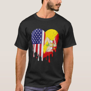 Sicilian American Patriot Grown Country Melting He T-Shirt