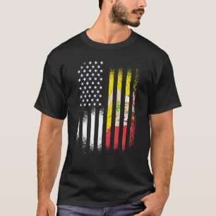 Sicilian American Patriot Grown Country USA Flags T-Shirt