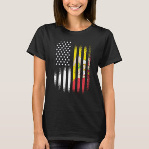Sicilian American Patriot Grown Country USA Flags T-Shirt