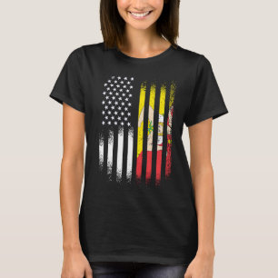 Sicilian American Patriot Grown Country USA Flags T-Shirt