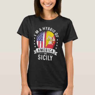 Sicilian American Patriot Grown Flag Humour T-Shirt