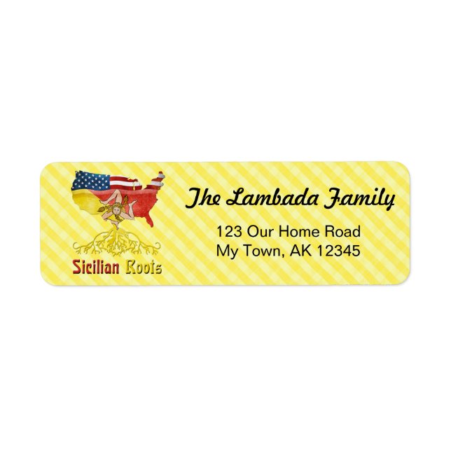 Sicilian American Roots Address Labels (Front)