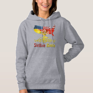 Sicilian American Roots, Sicily Flag Hoodie
