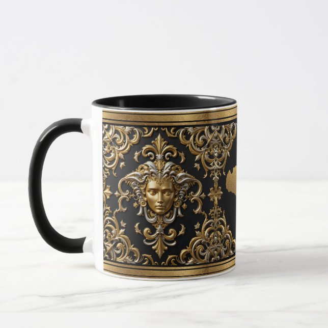 Sicilian Baroque Pattern Design Mug (Left)