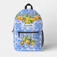 Sicilian blue yellow citrus Mediterranean azulejo
