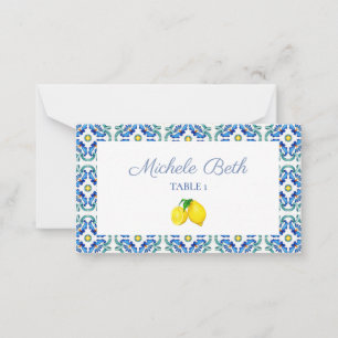 Sicilian Bridal Shower Name Card