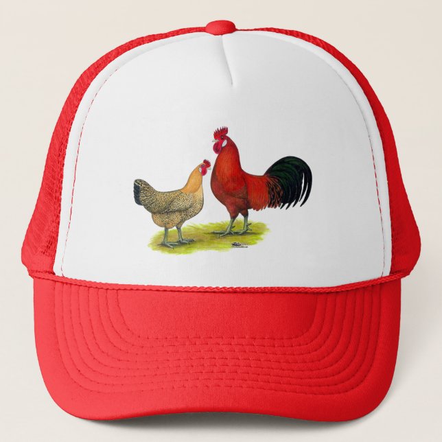 Sicilian Buttercup Chickens Trucker Hat (Front)