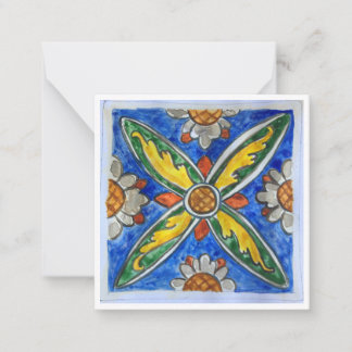 Sicilian Ceramic Tile - P4 - Flat note card