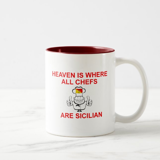 Sicilian Chefs Two-Tone Coffee Mug (Right)