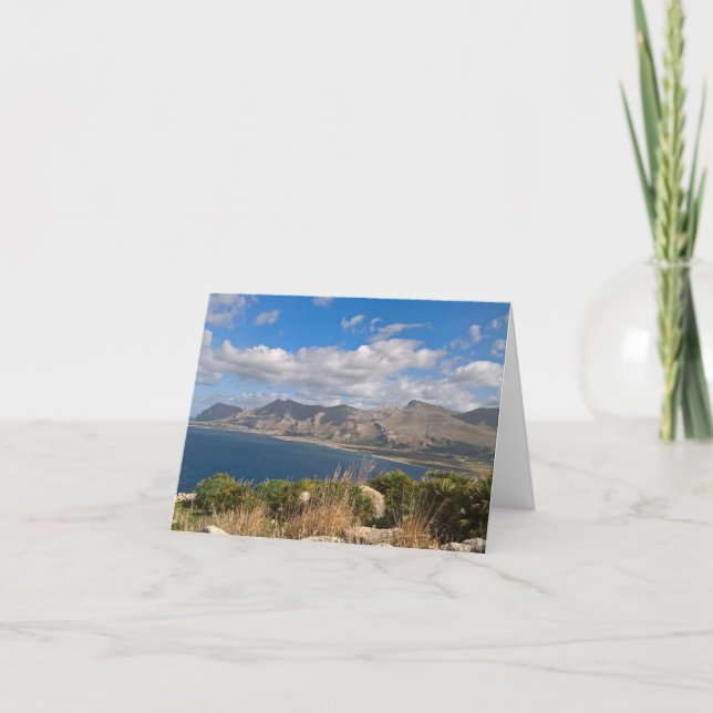 Sicilian coast card. Blank for your own message. Card (Front)