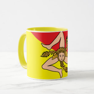 Sicilian Flag mug, Sicily patriot / sports coffee Mug