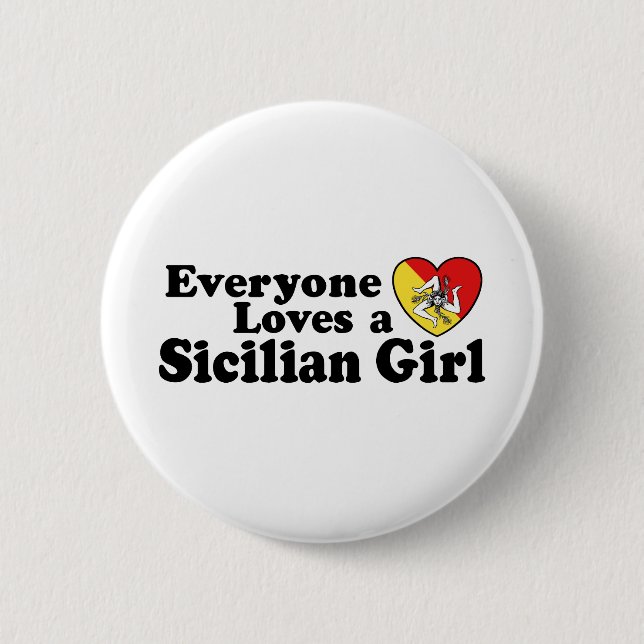 Sicilian Girl 6 Cm Round Badge (Front)