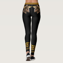 Sicilian Golden Medusa Athletic Leggings