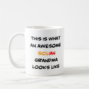 sicilian grandma, awesome coffee mug
