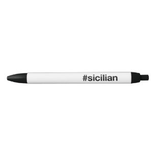 SICILIAN Hashtag Black Ink Pen