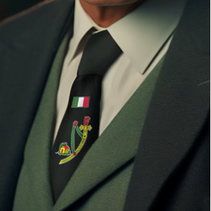 Sicilian Italian Card Ace of Swords Nostalgia Grey Tie