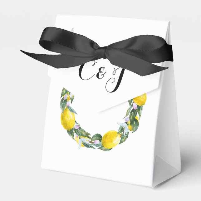 Sicilian Love - Spring Wedding Favour Bags & Tents Favour Box (Front Side)