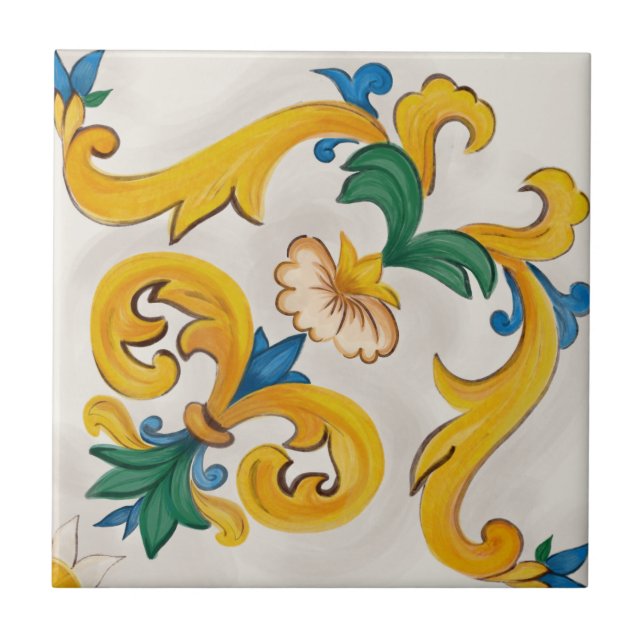 Sicilian Majolica Colourful Tile Pattern (Front)