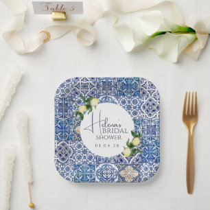 Sicilian Majolica Paper Plate – Lemon Theme