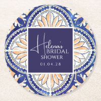 Sicilian Majolica Round Coaster – Lemon Theme