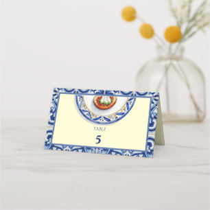 Sicilian Majolica Tile Place Card Arancini