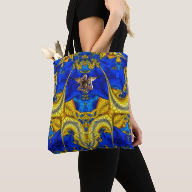 Sicilian Medusa Trinacria Tote Bag (Close Up)