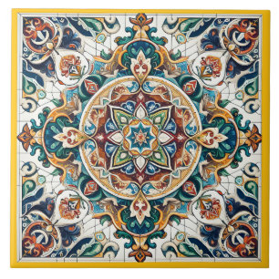 Sicilian pattern  ceramic tile
